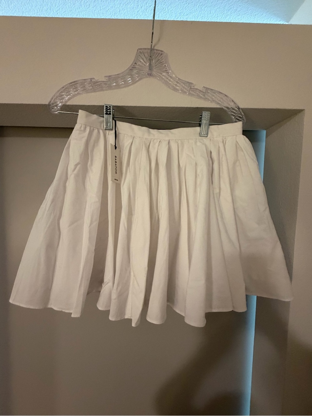 Aritzia White Circle Skirt